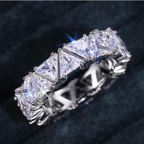 CAOSHI Trendy Luxury Women Noble Party Rings Dazzling Crystal Jewelry for Wedding Exquisite Engagement Accessories Wholesale