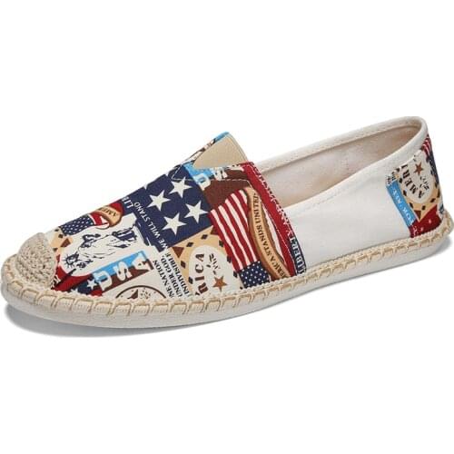 2021 Summer New Linen Mens Casual Shoes Handmade Weaving Fisherman Shoes Fashion Casual Flat Espadrilles Driving Shoes Big Size