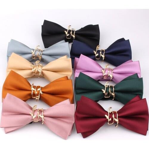 Men Bowtie Casual Solid Bow tie For Men Women Adult Bow Ties Cravats Male Solid Color Bow knot For Party Wedding Black Bowties