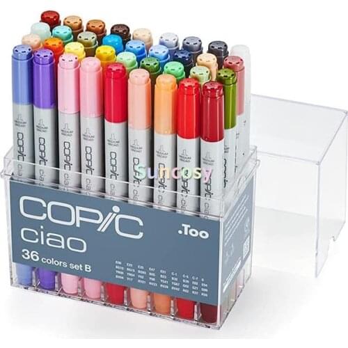 Copic I36B Ciao Markers Set B, 36-Piece,Alcohol Based Markers 36-colors B-Set Japan Too Gift