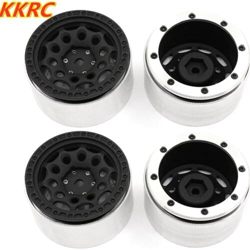 4pcs 2.2 inch Metal Beadlock Wheel Rim Hub for 1:10 RC Crawler Axial SCX10 II 90046 AXI03007 TRX4 Tamiya MST