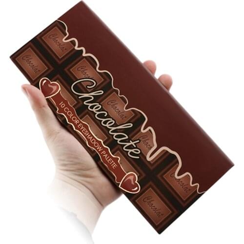 10 Piece Pearly Matte Glitter Chocolate Pack Eyeshadow Palette Private Label Shimmer Power Eye Shadow makeup palette