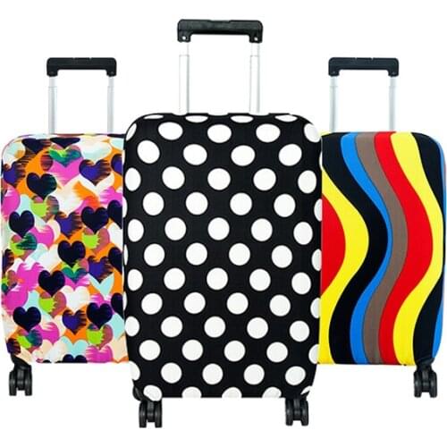 PLEEGA Thick Elastic Geometric Luggage Protective Cover Fashion Mens Womens Case Suitcase Trolley Baggage Travel Bag Cover