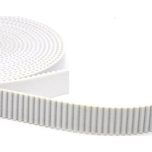 1Meter White 8M Type 15mm Width 2GT PU Transmission Timing Belt With Steel Metal Core For 3D Printer