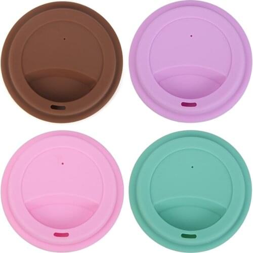Silicone Insulation Leakproof Cup Lid Heat Resistant Anti-Dust Cup Cover Kitchen Tea Coffee Sealing Lid Caps Kitchen Supplies