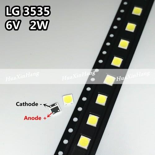 NEW Type For LG Innotek LED LED Backlight High Power LED 2W 6V 3535 Cool white 500pcs LCD Backlight for TV TV Application