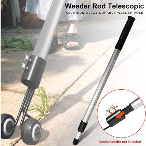 Weeder Rod Telescopic Aluminum Alloy Durable Weeder Pole For Garden Courtyard Rod Weeder Weeding Tool Garden Accessories