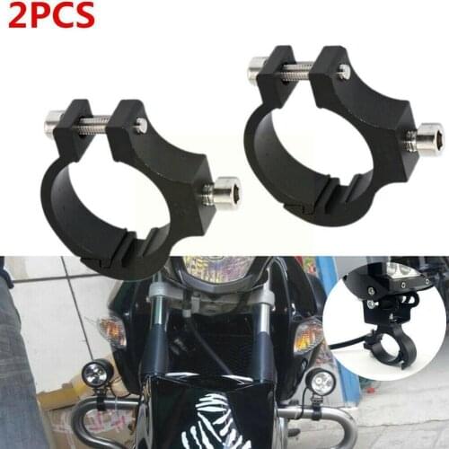 2pcs Universal Motorcycle Headlight Bracket Tube Fork Mounting Clamp Kit Spotlight Holder For For Handlebar Clamp Honda J4E7