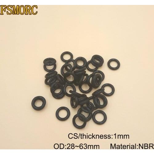 100piece OD:28/29/30/31/32/33/34/35/36/37/38/39/40/41/42/43/44/45/46/47/48/49/50*1mm(CS) NBR o ring seal/Nitrile Rubber o-ring