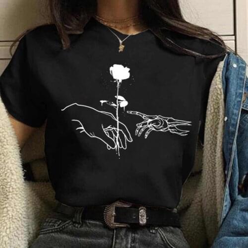 Michelangelo print womens casual top summer womens fashion T-shirt David pattern womens short-sleeved T-shirt