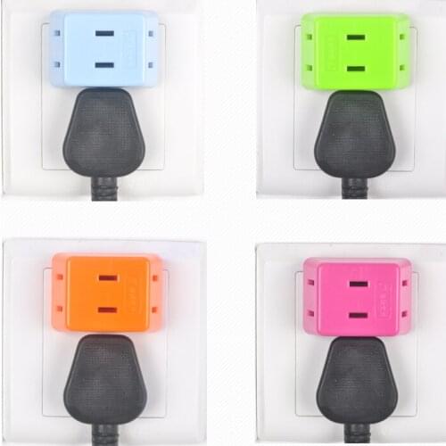 10pcs us Plug AC 1 to Socket 3 Outlets Power Adapter Converter random color