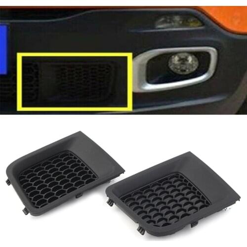 2Pcs Car Front Lower Bumper Grille Bezel Baffle Grill ​5XB63LXHAA For Jeep Renegade 2015 2016 2017 Black ABS Plastic