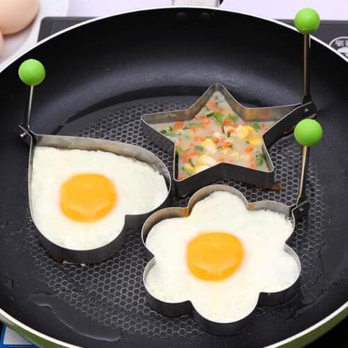 5Pcs/set Stainless Steel Fried Egg Pancake Shaper 5 Style Omelette Mold Mould Frying Egg Cooking Tools Kitchen Accessories