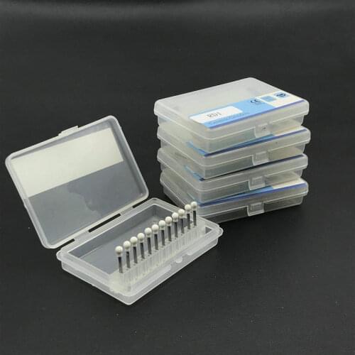60pcs/5sets Dental White Stone Porcelain Resin Handpiece Polishing Bur Round Kit RD1