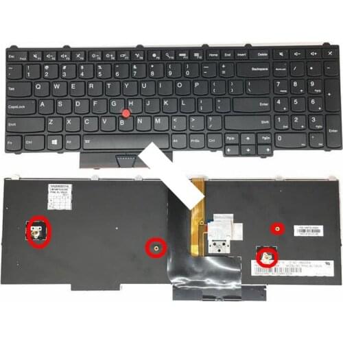 US English Backlit Keyboard for Lenovo FOR Thinkpad P51 P71 Backlight Teclado 01HW200 01HW282 SN20M15446 Fit P50 P70