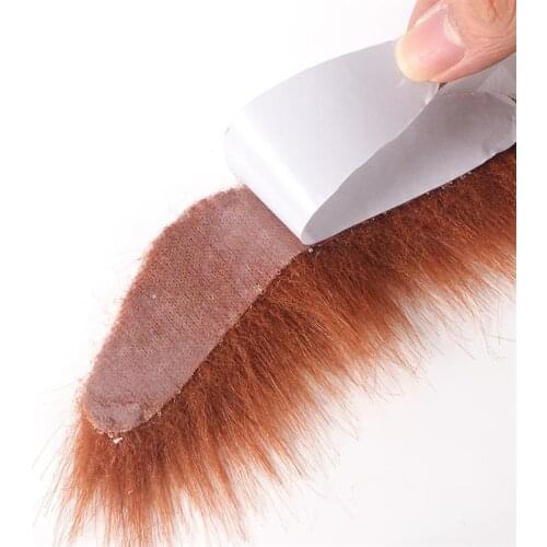 Three-Piece Novelty Halloween Costumes Self Adhesive Fake Eyebrows Beard Moustache Kit Facial Hair Cosplay Props Decoration