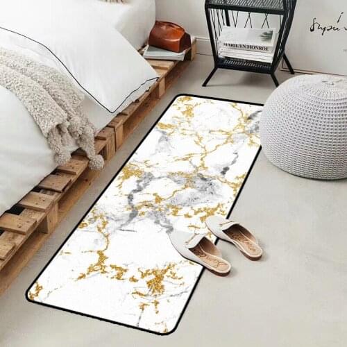 Imitation Marble Pattern Carpet Kitchen Anti-slip Mat Combination Door Mat Bedroom Bedside Long Carpet kitchen rug 50x160cm