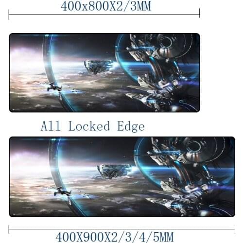 Mairuige Science Fiction Game Style Spaceship Huge Star Gate Pattern Mousepad Table Mat for Science Fiction Fans Pc Game Mats