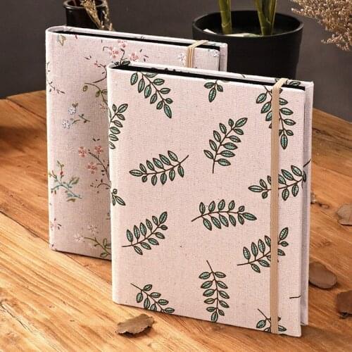 Creative 200 Pockets Cloth Floral Baby Photo Album Vintage Carved Handmade DIY Insert Flush Mount Album Scrapbook Photo Albums