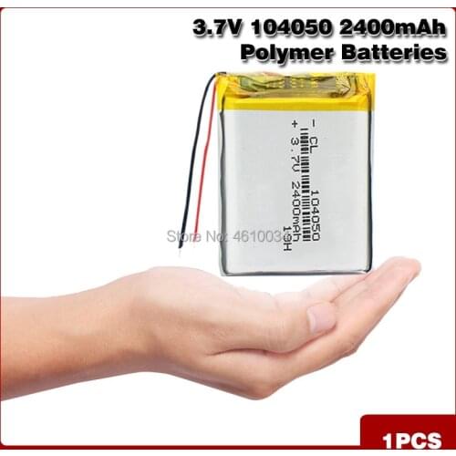 104050 3.7V 2400mAh Lipo Battery Lithium Polymer Battery Li-Po li ion Lipo cells For MP3 MP4 DVD GPS BT Headset Electric Toy
