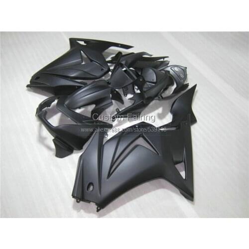 Injection molded customize Fairing kit for Kawasaki 250r 2008-2012 2013 2014 ninja matte black plastic fairings EX250 08-14 BL35