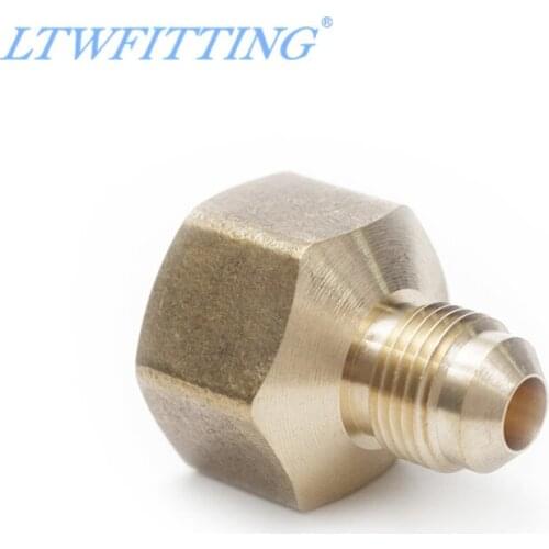 LTWFITTING Brass Flare 3/8" OD x 3/4" Female NPT Female Connector Tube Fitting