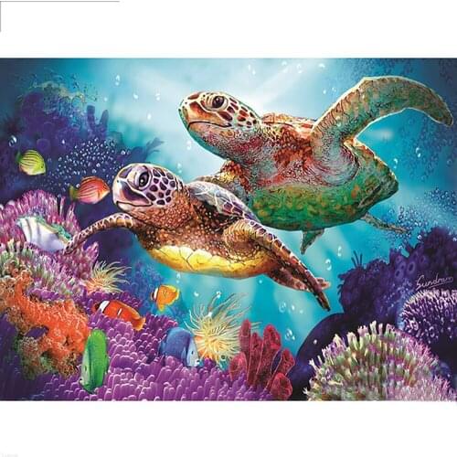 Sea Turtle Full Drill DIY 5D Diamond Painting Embroidery Cross Stitch Kit Children Bedroom Decor
