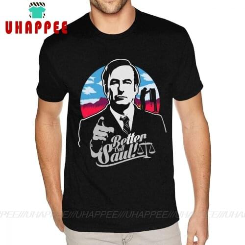 Latest Desgin Better Call Saul Shirts Short Sleeve Cotton Mens XXXL Black Tees Shirt