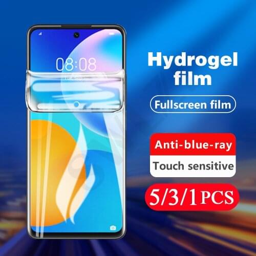 5/3/1Pcs 9D soft full cover hydrogel film for huawei p smart 2021 protective film p smart 2020 phone screen protector Not Glass