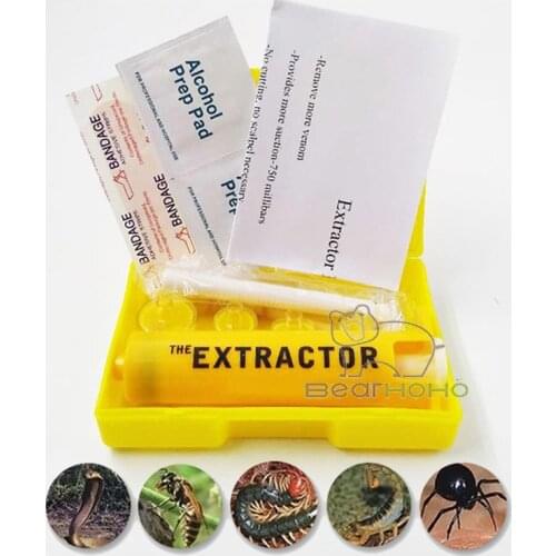 Insect Bee Sting Snake Bite Venom Extractor Suction Kit Tool Sting Pump First Aid Safe Emergency for Hiking Backpacking Camping