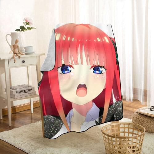 New Anime Girl Nino Nakano Blankets Printing Soft Blanket Throw On Home/Sofa/Bedding Portable Adult Travel Cover Blanket 0406