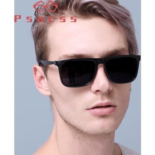 Psacss NEW Square Polarized Sunglasses Men Aluminum Magnesium Frame Sun Glasses For Male Driving Fishing lentes de sol hombre