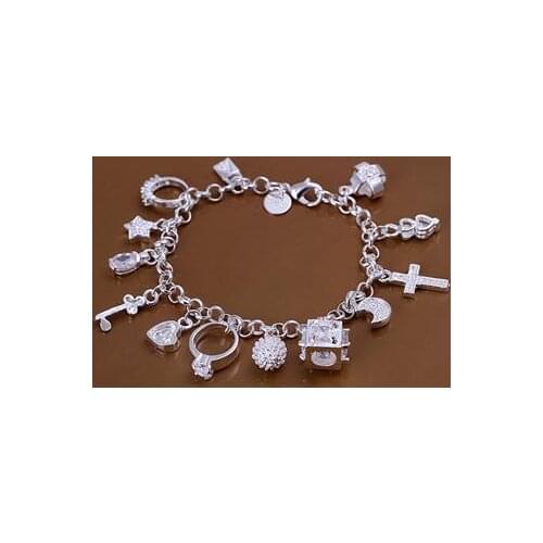 Wholesale M925 Silver color bracelet 2015 Fashion Jewelry bracelets for women GrapeH0145