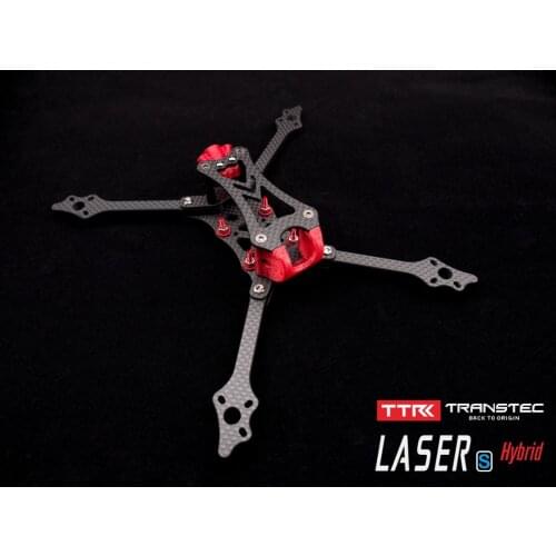TRANSTEC LASER S LITE 224mm FPV Racing Drone Frame 6mm Arm 7075 Aluminum Smooth Coating Carbon Fiber 4 in 1 ESC 5 Inch props
