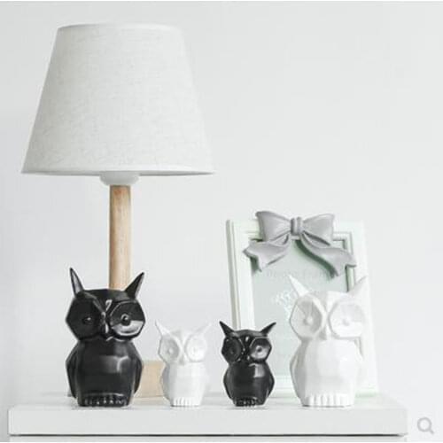 Cute ceramic owl crafts, home office tabletop decorations, creative animal crafts, birthday presents