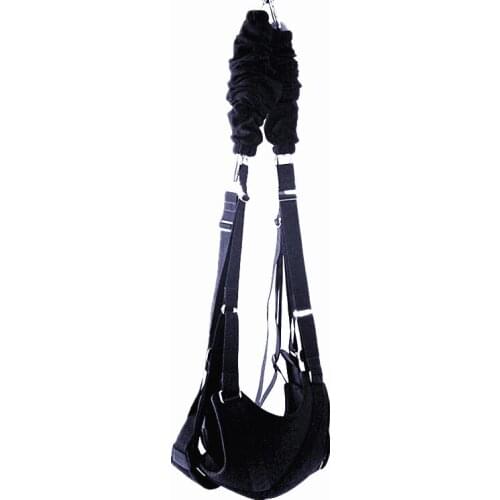 Ceiling Bungee Swing Suspended Sexual Position Sex Furniture Adult Pleasure Toys Fetish Play Nylon Black for Couples HKJ410
