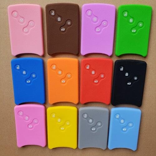 Silicon Protect Case For Renault 4 Button Remote Key Koleos Clio Megane 1 2 Duster Scenic Laguna Smart Card Car Remote