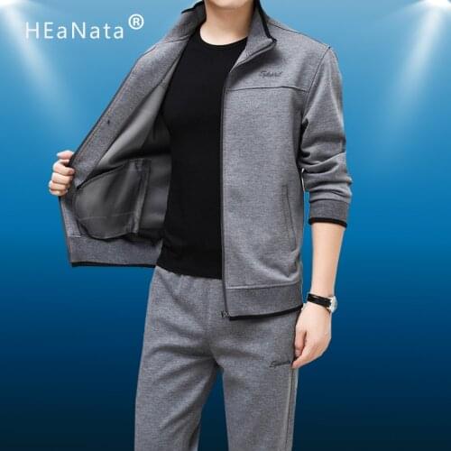 Tracksuits Men Sweatshirt Sporting Sets Spring Autumn Cardigan Jacket + Pants Sport Running Clothing Mens Track Suit Sportswear