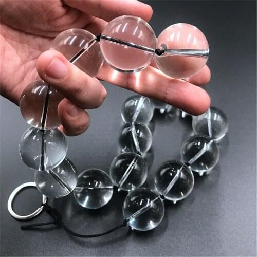 Glass Anal Beads Large Glass Anal Plug Long Bdsm Anal Sex Toys Butt Plug Gay Beads Anal Expander Butt Plug Glass Big Anal Bead