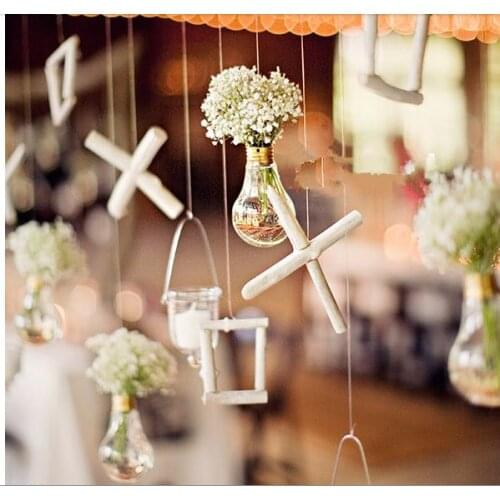 Wedding decorations flower pots planters vasos decorativos Home glass vases home decor flower vases hanging bulb vase party