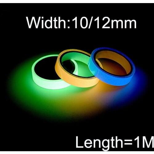 1M 10/12mm Luminous tape Self-illuminating luminous strips Stage warning light-emitting tape Fluorescent light-storing tape