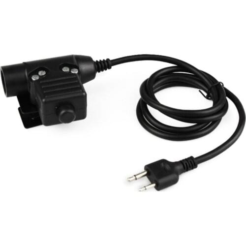 Tactical Headset Hunting Military PTT Airsoft Headset Adapter HD-PTT-U94 for Tactical Headset Talkabout Mobile Phone