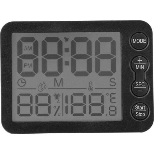 TS-9606 Multifunctional Indoor Thermometer Hygrometer Clock Temperature and Humidity Meter Temperature Humidity Alarm Clock