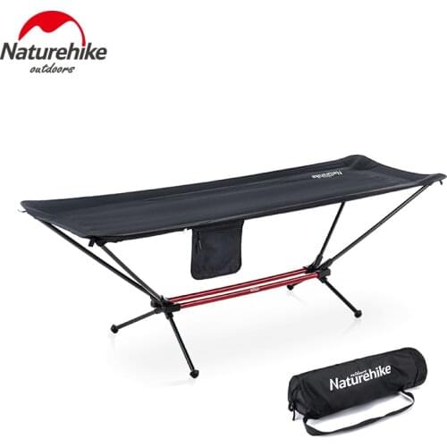Naturehike Outdoor Folding Hammock 3.6kg 300D Elastic Silk Cloth Bearing Weight 120kg Camping Bed Aluminium Alloy Travel Hiking