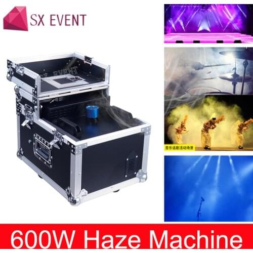 High Output 600W Haze Machine Fog Machine DMX512 Dual Hazer Machine With Flycase For Party Stage Effect Equipment