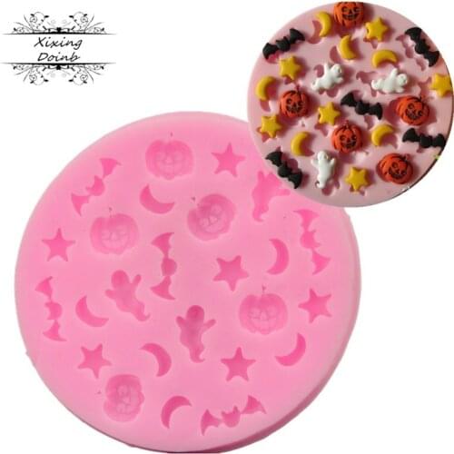 Xixing Pumpkin ghost moon shape chocolate pudding sugar turning cake decoration tool gypsum silica gel Kitchen Baking Products