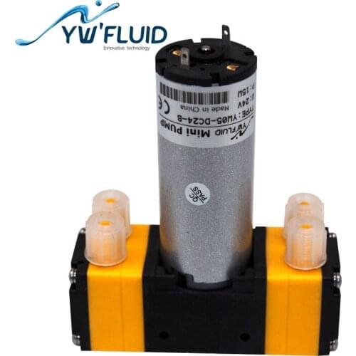 YWfluid 24/12V long-life DC motor mini diaphragm air/liquid pump used for Dialysis machines YW05B-DC