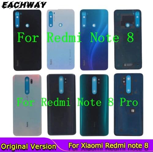 New For Xiaomi Redmi note 8 pro Battery Cover Back Glass Panel Rear Housing case For Redmi note 8 pro Back battery Cover door
