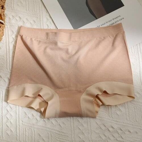 Women Safety Shorts Pants Seamless Comfortable Modal Mid Waist Panties Seamless Boyshorts Pants Girls Slimming Underwear