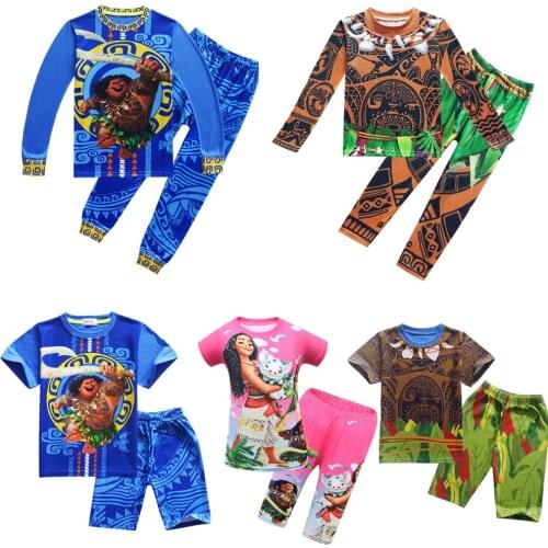 2021 Boys Maui Clothing Sets Summer Toddler Girls Clothes Kids Tracksuit For Girl Suit moana vaiana Costume Childrens Clothing